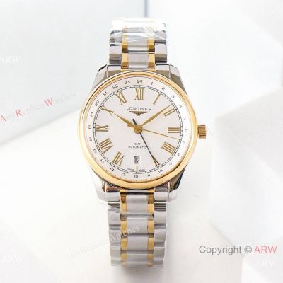 TW Swiss Copy Longines Master Automatic GMT Watches Two Tone Case